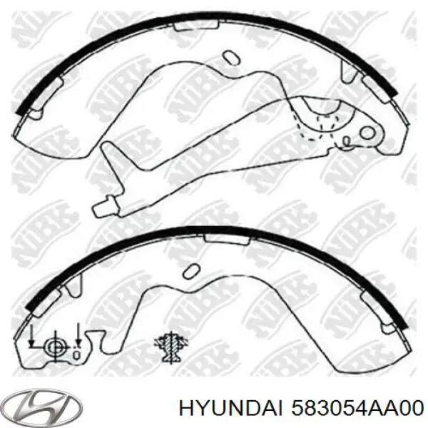 583054AA00 Hyundai/Kia Klocki hamulcowe tylne bębnowe