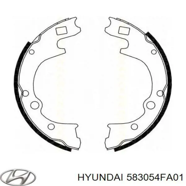 Klocki hamulcowe tylne bębnowe 583054FA01 Hyundai/Kia