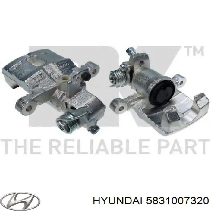 Zacisk hamulcowy tylny lewy Hyundai/Kia 5831007320 cena, od 69,02 USD