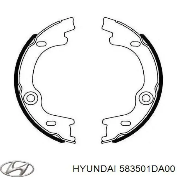 Klocki hamulca ręcznego Hyundai/Kia 583501DA00 cena, od 27,36 USD