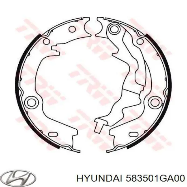 Do koszyka 583501GA00 Hyundai/Kia Klocki hamulca ręcznego