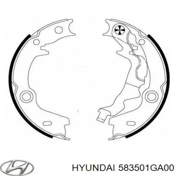 Klocki hamulca ręcznego 583501GA00 Hyundai/Kia
