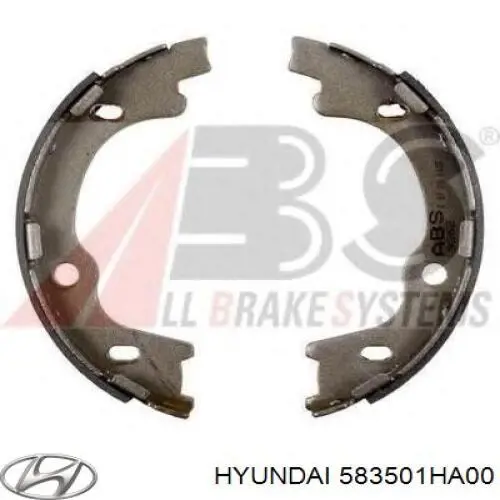 Klocki hamulca ręcznego Hyundai/Kia 583501HA00 cena, od 25,75 USD