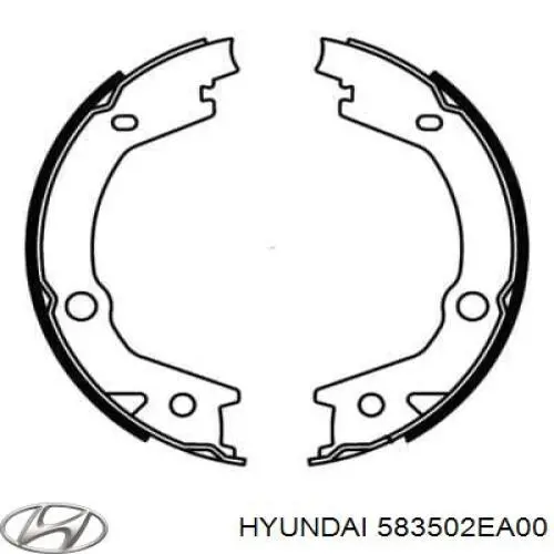 Klocki hamulca ręcznego Hyundai/Kia 583502EA00 cena, od 23,55 USD