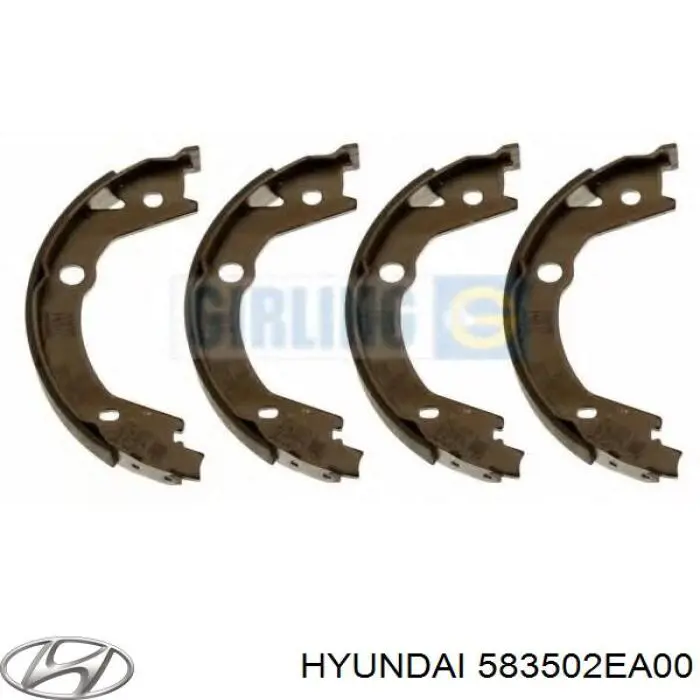 Do koszyka 583502EA00 Hyundai/Kia Klocki hamulca ręcznego