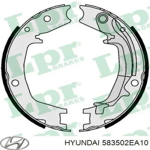 Do koszyka 583502EA10 Hyundai/Kia Klocki hamulca ręcznego