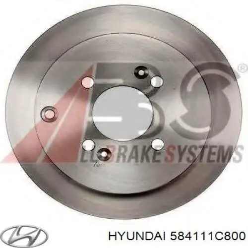 584111C800 Hyundai/Kia Tarcza hamulcowa tylna