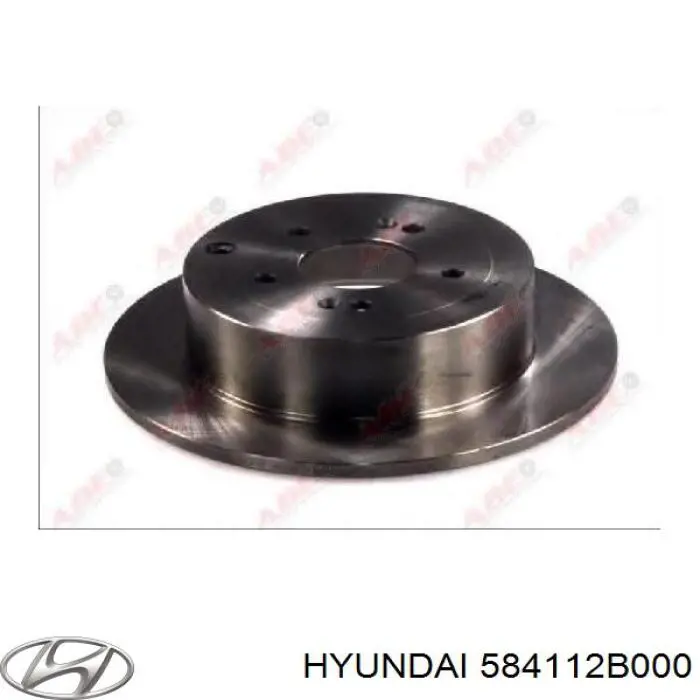 Tarcza hamulcowa tylna Hyundai/Kia 584112B000 cena, od 49,12 USD