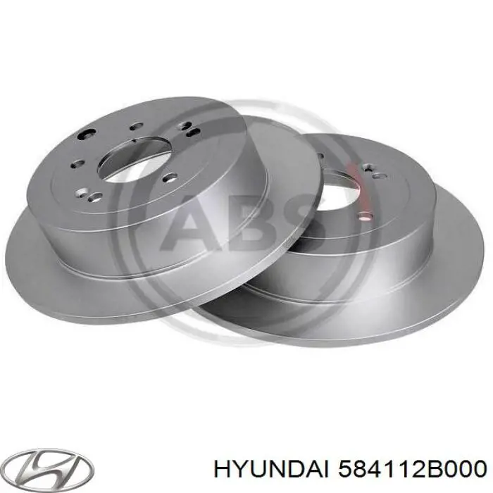 Do koszyka 584112B000 Hyundai/Kia Tarcza hamulcowa tylna