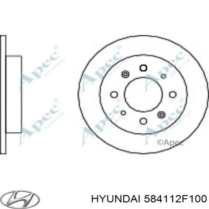 Tarcza hamulcowa tylna Hyundai/Kia 584112F100 cena, od 31,84 USD