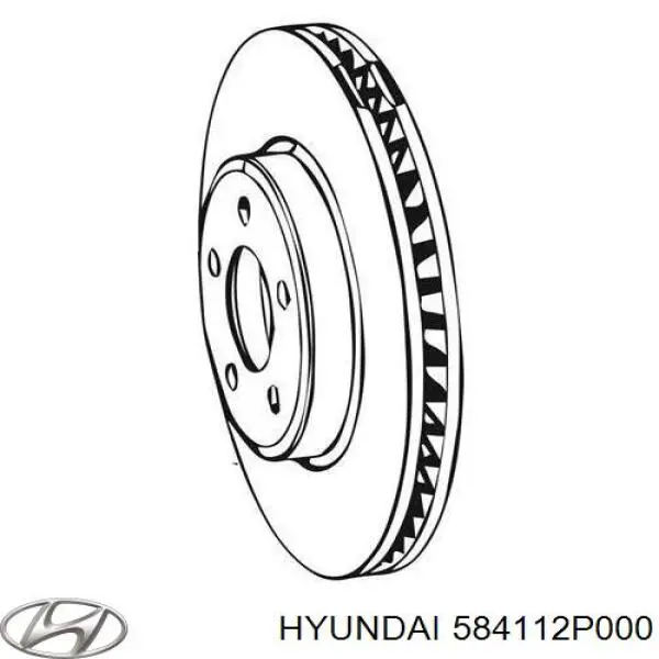 Do koszyka 584112P000 Hyundai/Kia Tarcza hamulcowa tylna