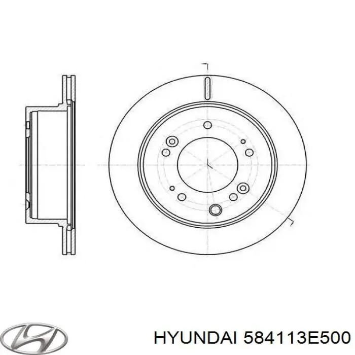 584113E500 Hyundai/Kia Tarcza hamulcowa tylna