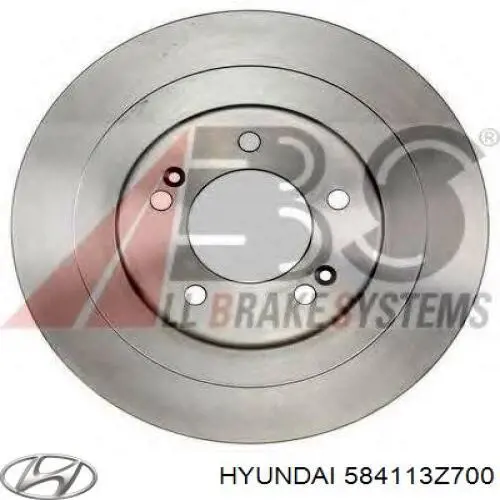 Do koszyka 584113Z700 Hyundai/Kia Tarcza hamulcowa tylna