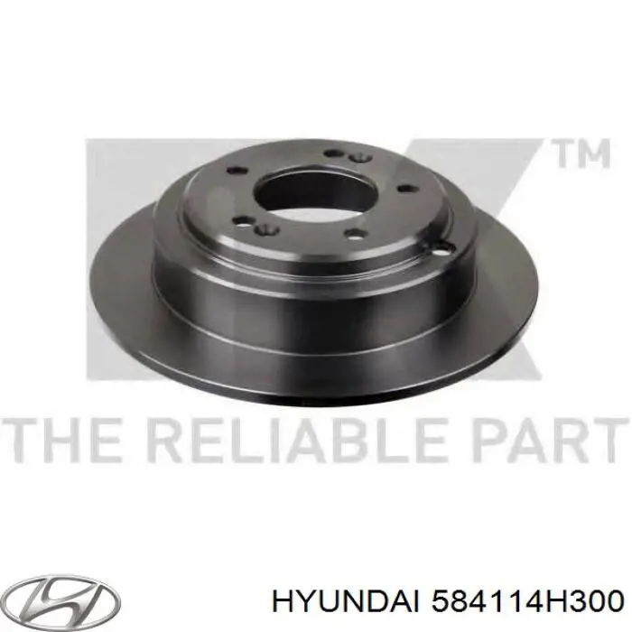 584114H300 Hyundai/Kia Tarcza hamulcowa tylna