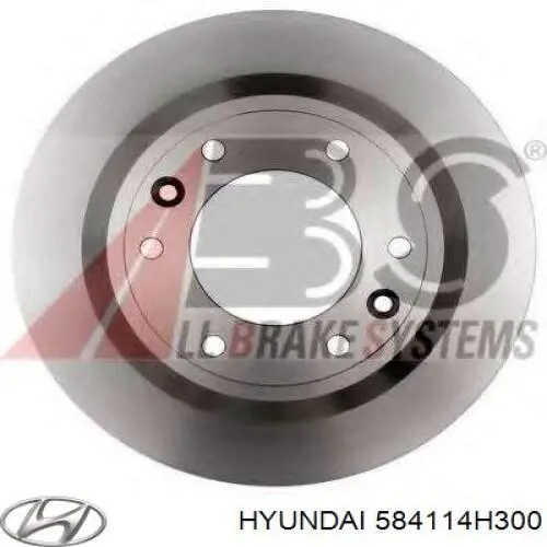 584114H300 Hyundai/Kia Tarcza hamulcowa tylna