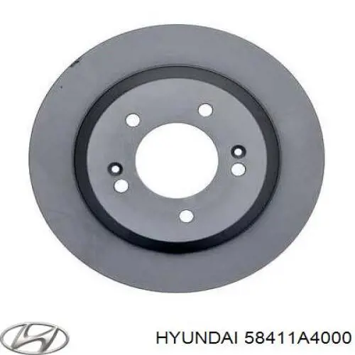 Do koszyka 58411A4000 Hyundai/Kia Tarcza hamulcowa tylna