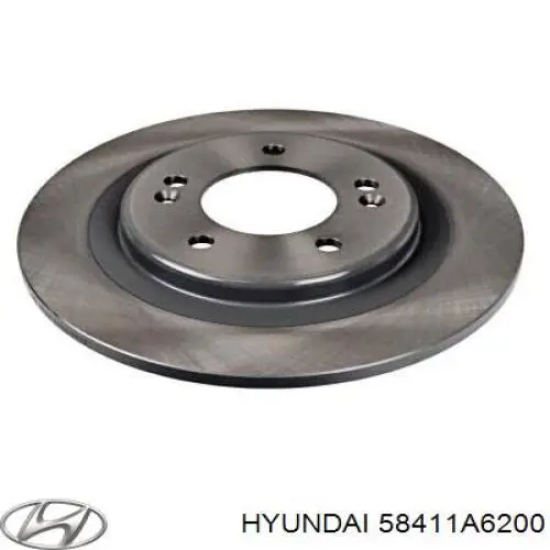 Do koszyka 58411A6200 Hyundai/Kia Tarcza hamulcowa tylna