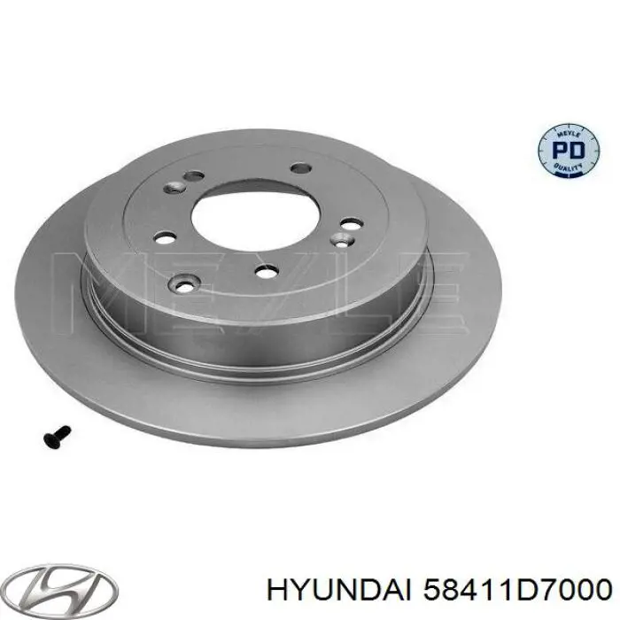 Tarcza hamulcowa tylna Hyundai/Kia 58411D7000 cena, od 57,64 USD