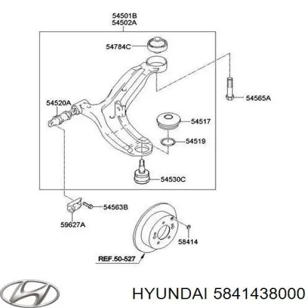 5841438000 Hyundai/Kia Wkładka dna nadwozia