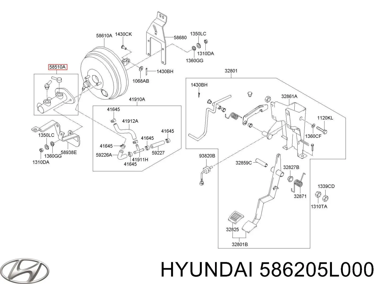 Główny cylinder hamulców Hyundai/Kia 586205L000 cena, od 204,65 USD