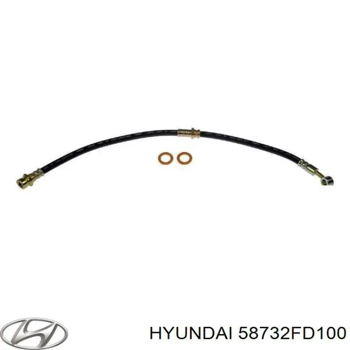 Do koszyka 58732FD100 Hyundai/Kia Przewód hamulcowy przedni
