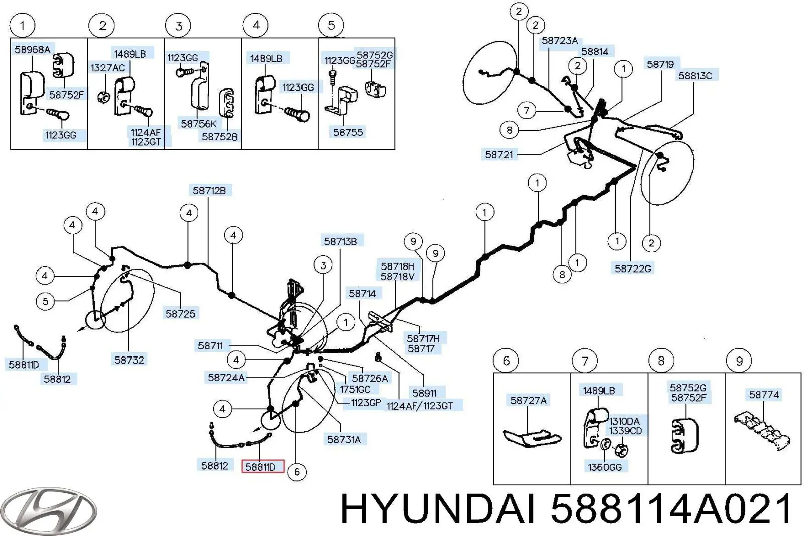 Przewód hamulcowy przedni Hyundai H-1 STAREX 