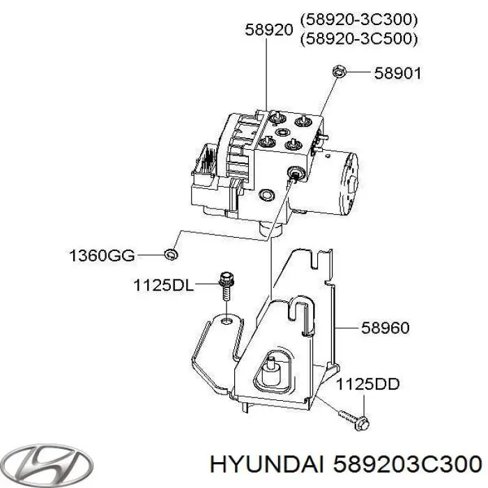 Sterownik ABS  hydrauliczny do Hyundai Sonata IV EU4