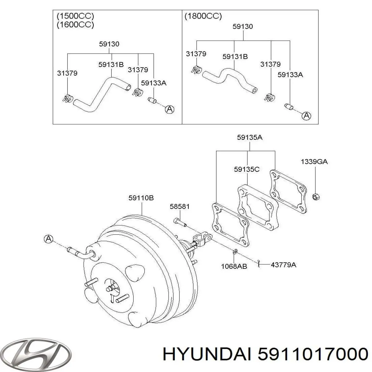 Wzmacniacz próżniowy hamulców Hyundai Matrix minivan (FC) (2001 - 2005) cena, od 88,66 USD