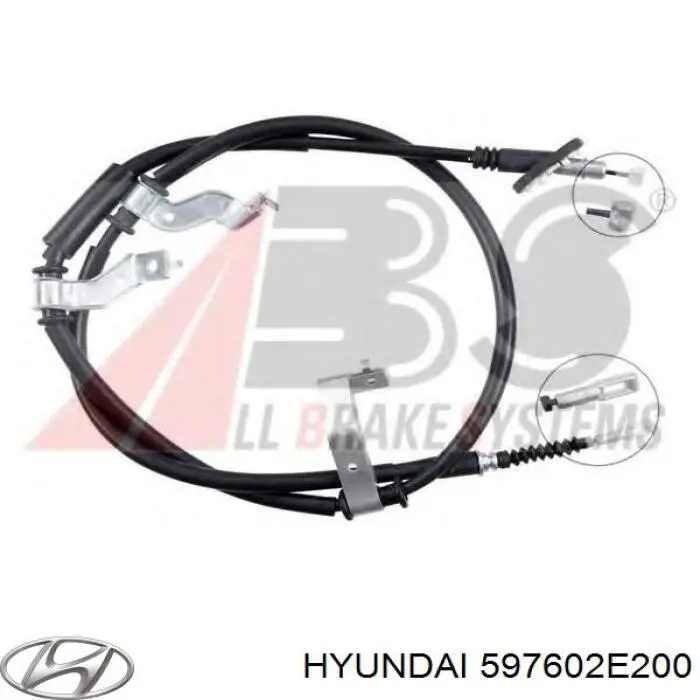 597602E200 Hyundai/Kia Linka hamulca ręcznego tylna lewa