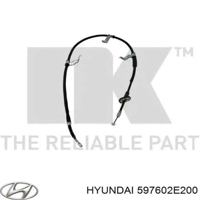 Linka hamulca ręcznego tylna lewa Hyundai/Kia 597602E200 cena, od 30,77 USD