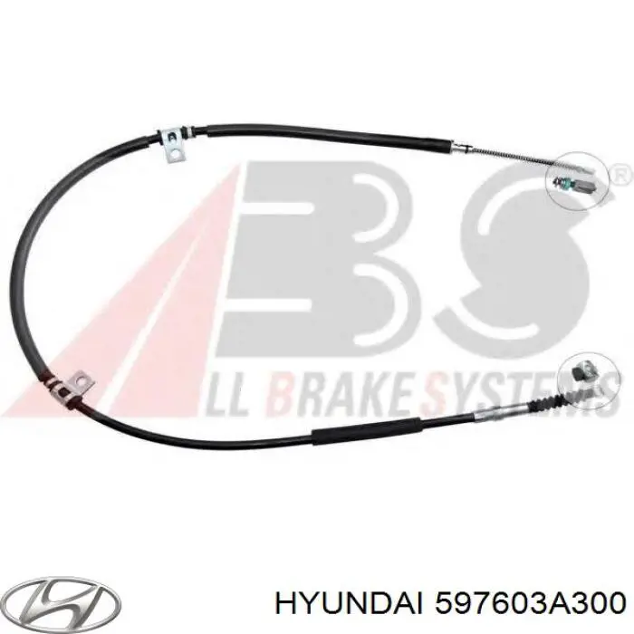 597603A300 Hyundai/Kia linka hamulca ręcznego tylna lewa