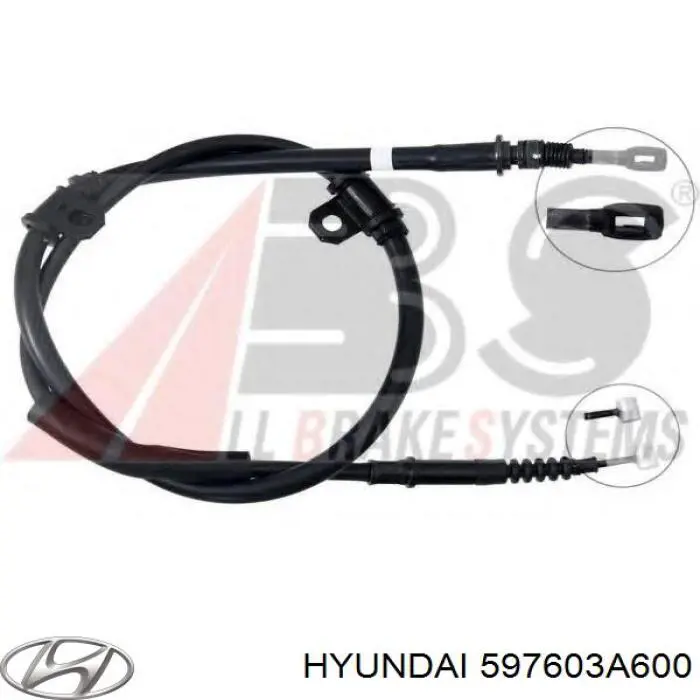 597603A600 Hyundai/Kia linka hamulca ręcznego tylna lewa