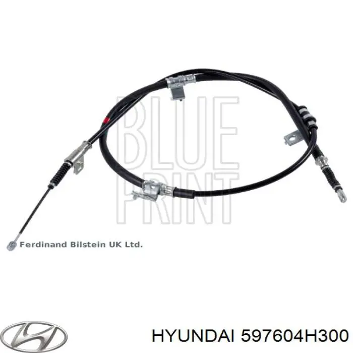 597604H300 Hyundai/Kia linka hamulca ręcznego tylna lewa