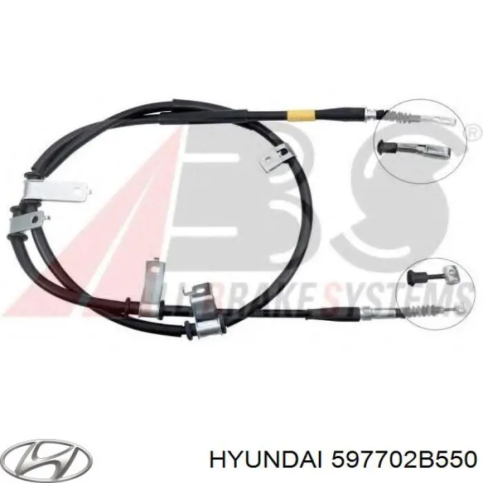 Linka hamulca ręcznego tylna prawa Hyundai/Kia 597702B550 cena, od 47,40 USD
