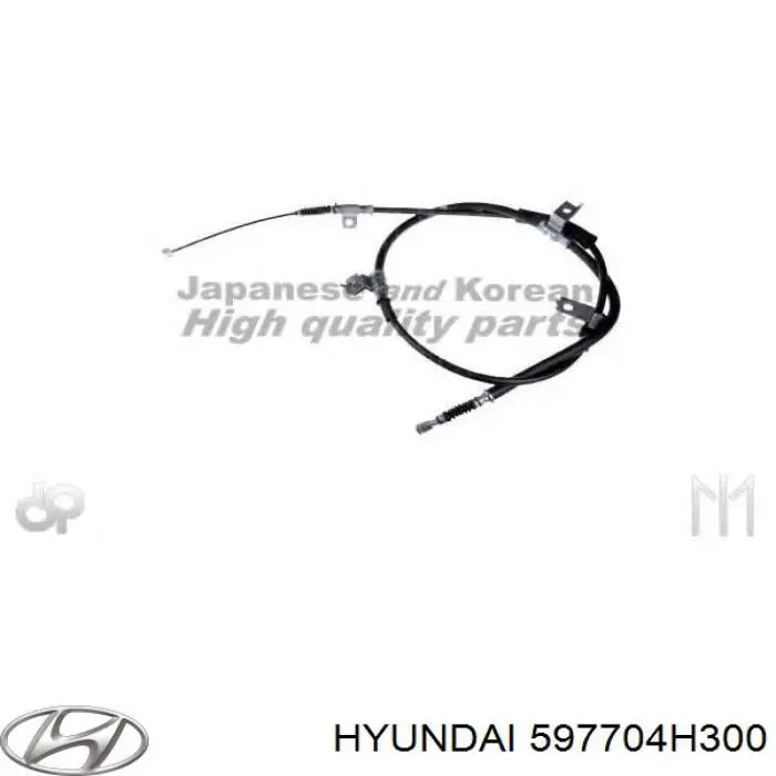 597704H300 Hyundai/Kia Linka hamulca ręcznego tylna prawa
