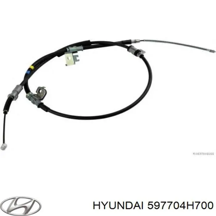 597704H700 Hyundai/Kia linka hamulca ręcznego tylna prawa