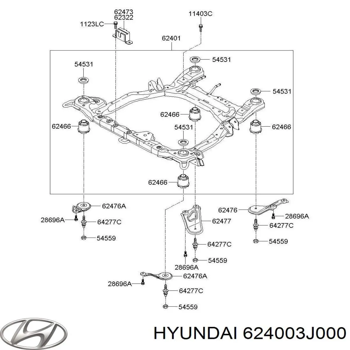 Korpus osi przedniej do Hyundai Veracruz  