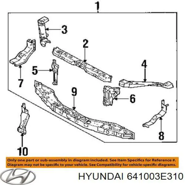 Osłona chłodnicy kompletna (panel mocowania reflektorów) do KIA Sorento I JC