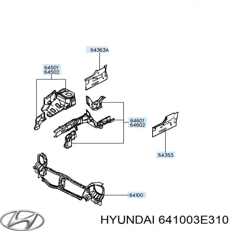 Osłona chłodnicy kompletna (panel mocowania reflektorów) KIA Sorento I