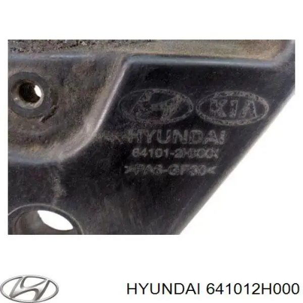 Do koszyka 641012H000 Hyundai/Kia Osłona chłodnicy kompletna (panel mocowania reflektorów)