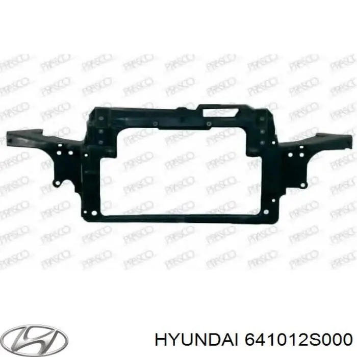 Do koszyka 641012Y000 Hyundai/Kia Osłona chłodnicy kompletna (panel mocowania reflektorów)