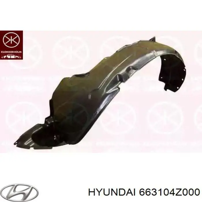 Do koszyka 663104Z000 Hyundai/Kia Błotnik przedni lewy
