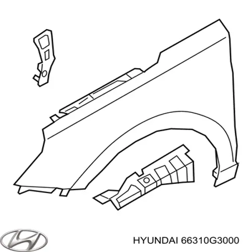 66310G3000 Hyundai/Kia Błotnik przedni lewy