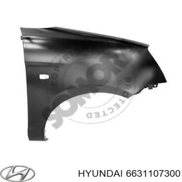 6631107330 Hyundai/Kia Błotnik przedni lewy