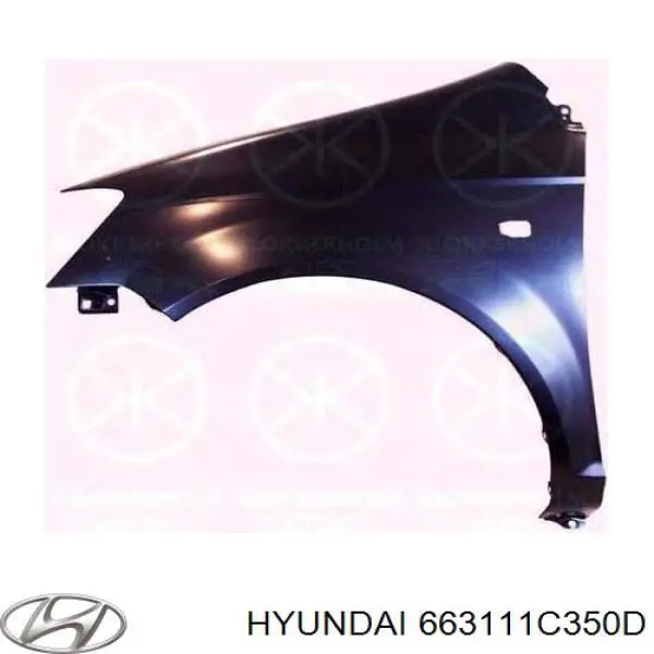663111C350D Hyundai/Kia Błotnik przedni lewy