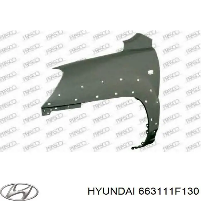 Błotnik przedni lewy Hyundai/Kia 663110Z130 cena, od 97,58 USD