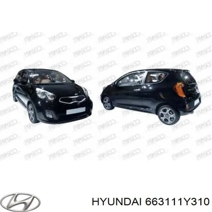 Błotnik przedni lewy KIA Picanto II hatchback (TA) (2011 - 2018) cena, od 113,15 USD