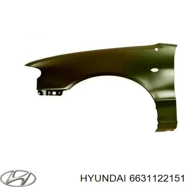 Do koszyka Błotnik przedni lewy Hyundai Accent I 