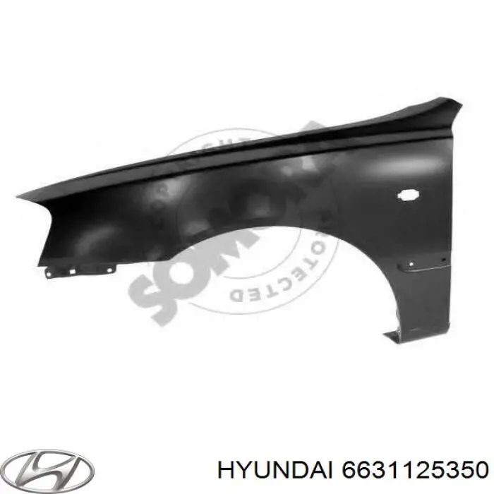 Błotnik przedni lewy Hyundai/Kia 6631125350 cena, od 40,81 USD