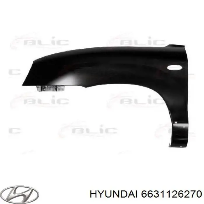 Błotnik przedni lewy Hyundai/Kia 6631126270 cena, od 122,58 USD